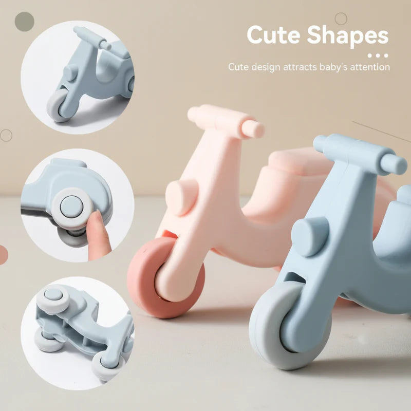 Montessori Silicone Toy Car – Safe & Teething-Friendly – Silicone Teething Toy Vehicle