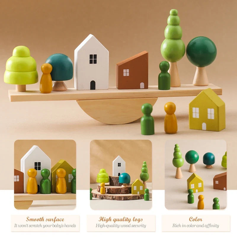 Wooden Forest Blocks – Creativity & Development – Wooden Stacking Blocks Set