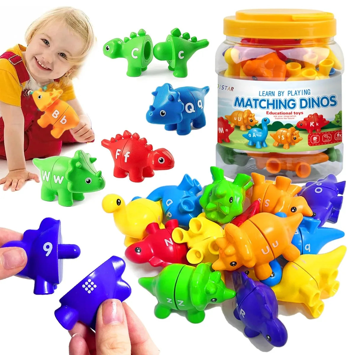 Matching Dino's – Fun & Educational - Alphabet And Numbers Dino Game