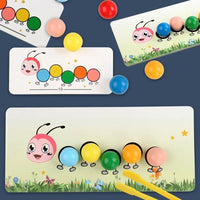 Thumbnail for Wooden Clip Beads™ – Colorful Moving Fun with Caterpillar – Color & Motor Skills Toys