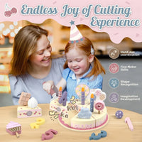 Thumbnail for Wooden Cake Cutting Toy – Creative & Role-Playing – Wooden Birthday Cake