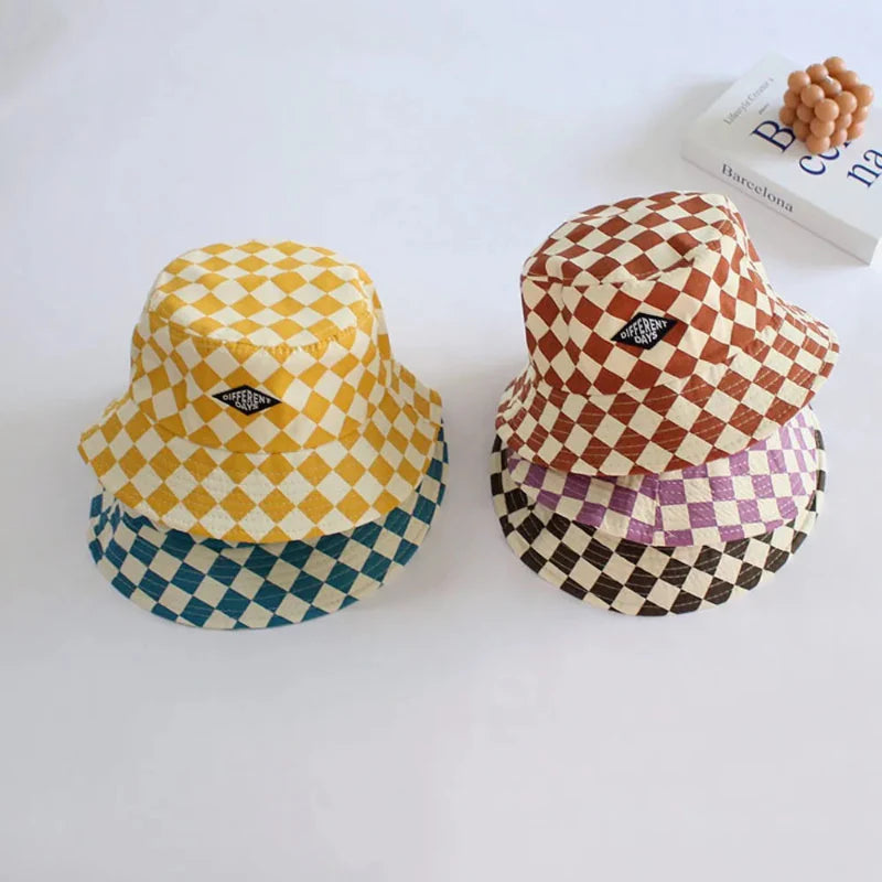 Bucket Hat – Cute & Protective – Children's Checkered Hat