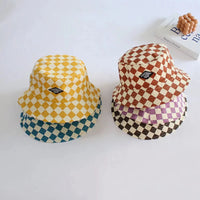 Thumbnail for Bucket Hat – Cute & Protective – Children's Checkered Hat