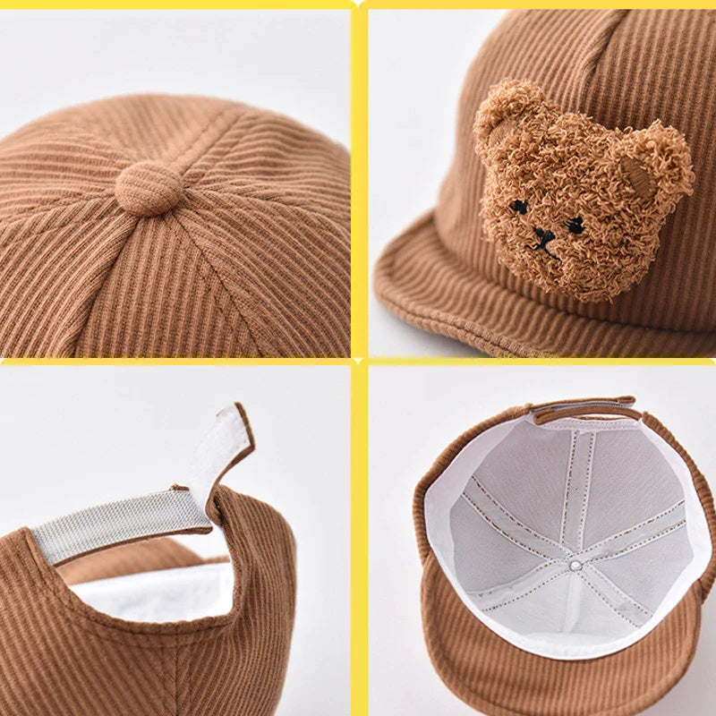 Mini Fashion - Cool & Cute - Corduroy Children's Bear Cap