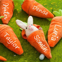 Thumbnail for Personalized Bunny – The Ultimate Easter Gift - Plush Carrot Bunny with Name