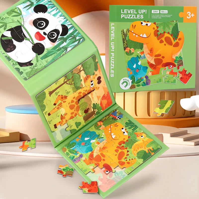 Magnetic Puzzle Book™ – Animal Friends Fun - Magnetic Puzzle Book