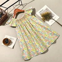 Thumbnail for Floral Dress – Light & Airy – Girls' Flutter-Sleeve Dress