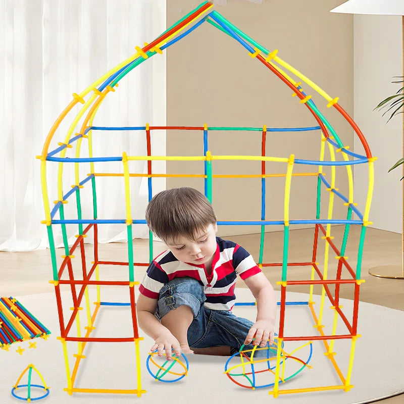 BuildPlay – Imagination & Skill – Construction Tubes with Connectors