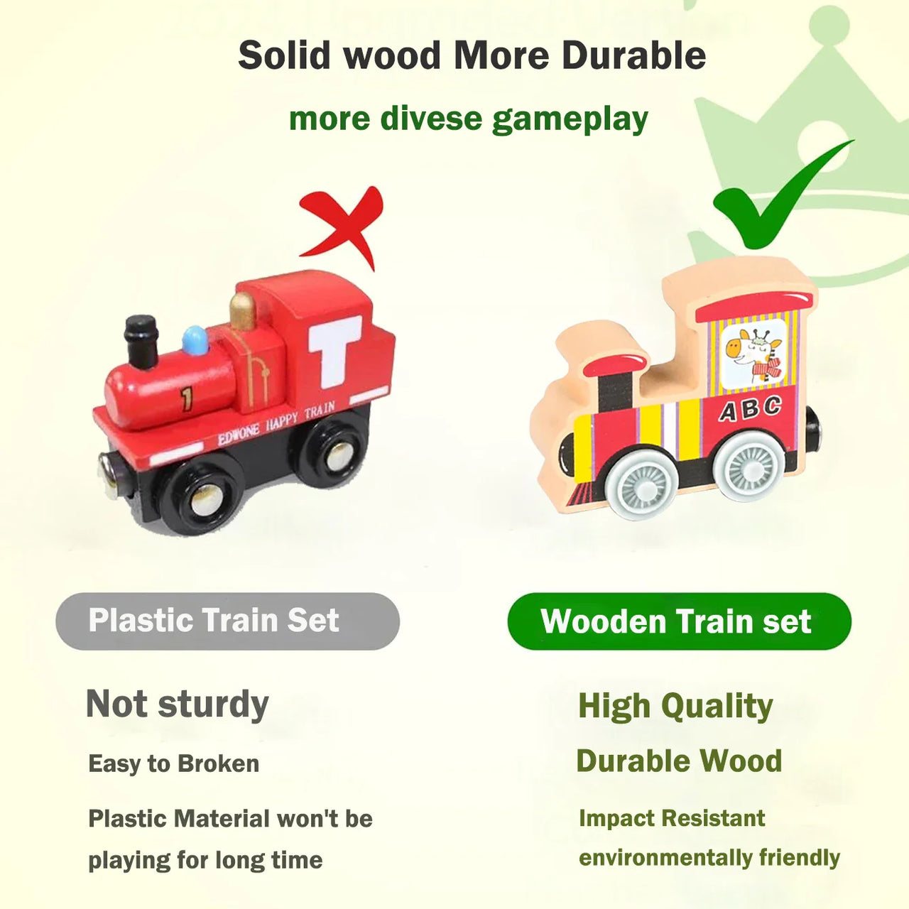 Tiny Express™ – Colors & Shapes - Wooden Train Toys