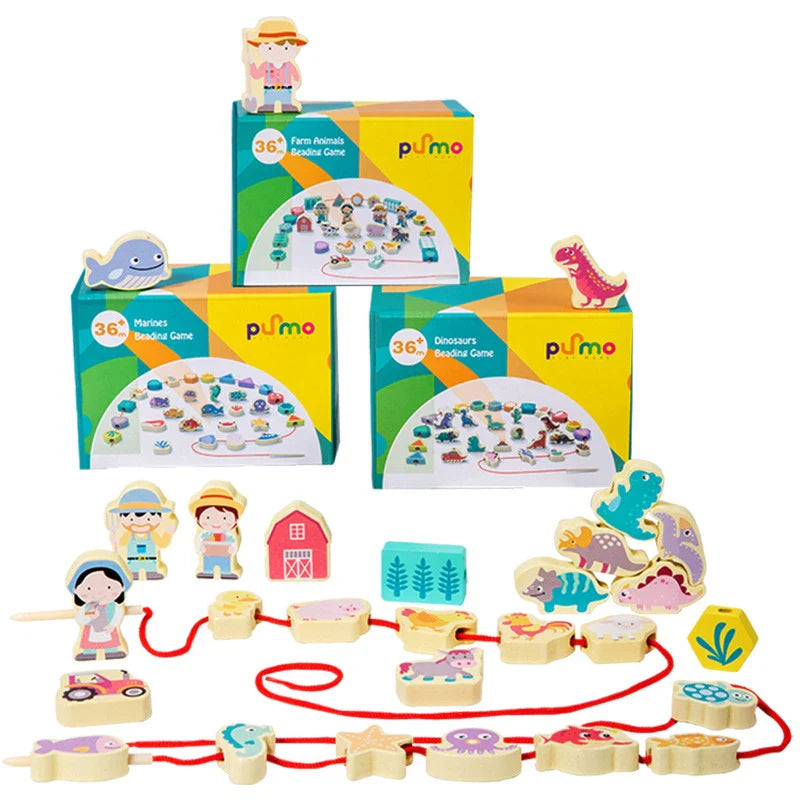 Lace & Thread™ – Stacking & threading game - stringing beads