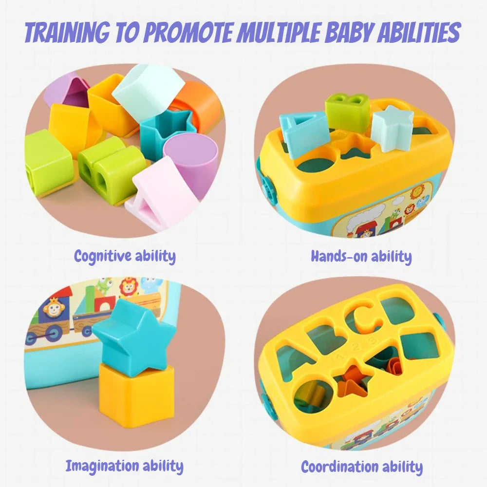 LittleGenius – Play & Learn – Colorful Shapes Sorting Bucket