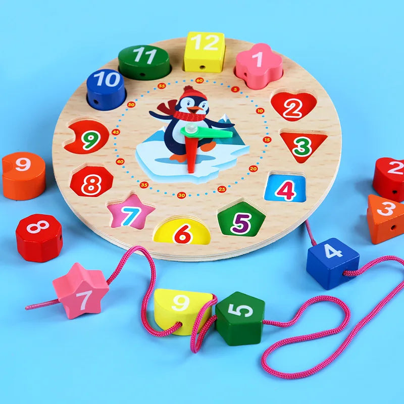Learning Clock™ – Play & Learn Telling Time – Wooden Clock