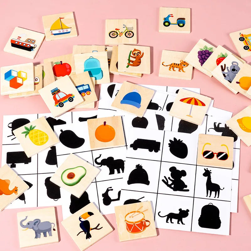 Shape Match Puzzle™ – Find the Shadow - Wooden Sorting Puzzle