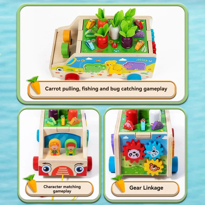 Montessori Animal Matching Toy – Educational & Interactive – Puzzle Play Car