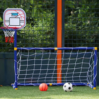 Thumbnail for Kids Ball Games - Double Fun - Soccer & Basketball Toy Set