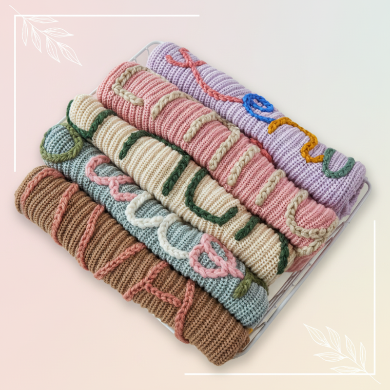 TinyStitch – Personalized Knitted Name Sweater for Children