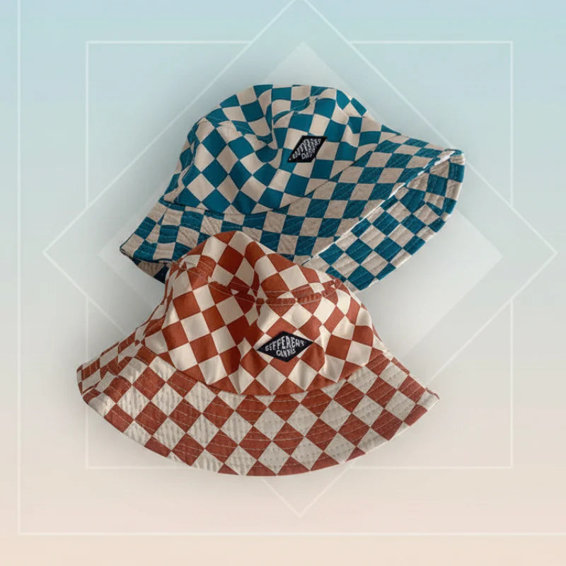 Bucket Hat – Cute & Protective – Children's Checkered Hat