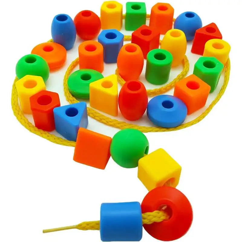 Rainbow Lacing Beads™ – Playful Stringing - Rainbow beads with lace