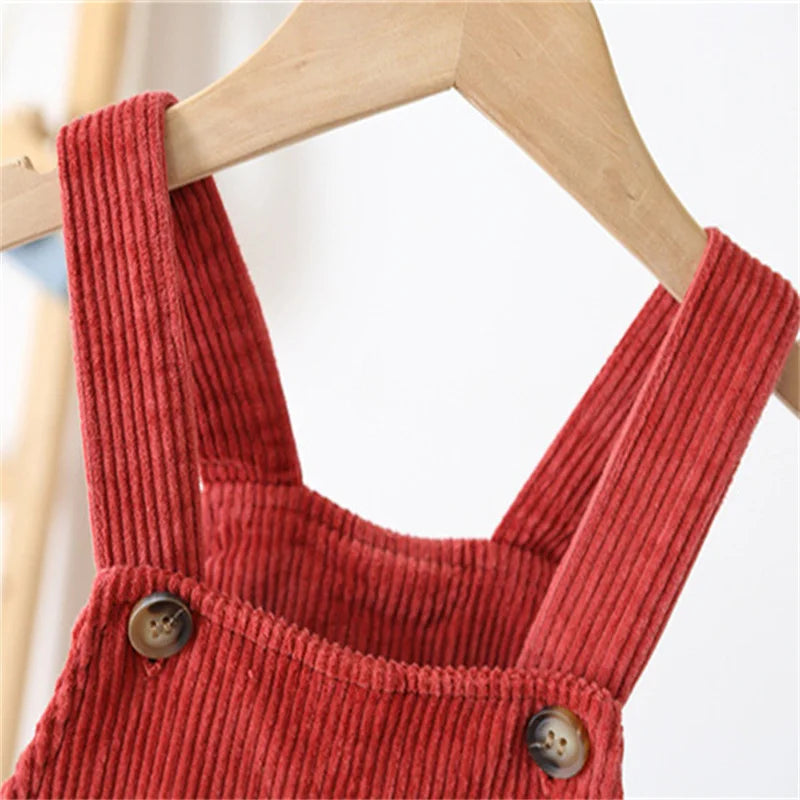 TinyTrend – Comfortable and stylish – Ribbed fabric dungarees