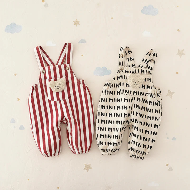 Striped Overall Romper – Soft & Comfort – Kids' Jumpsuit