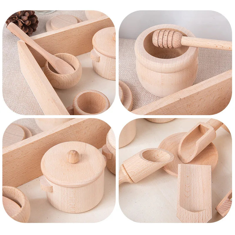 MiniMasterChef – Educational & Fun – Wooden Kitchen Play Set