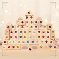 Thumbnail for Rainbow Gem Stacking Blocks – Creative & Educational – Wooden Stacking Blocks Set