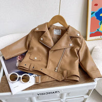 Thumbnail for Girls Leather Jacket – Cool & Stylish – Leather Kids Jacket
