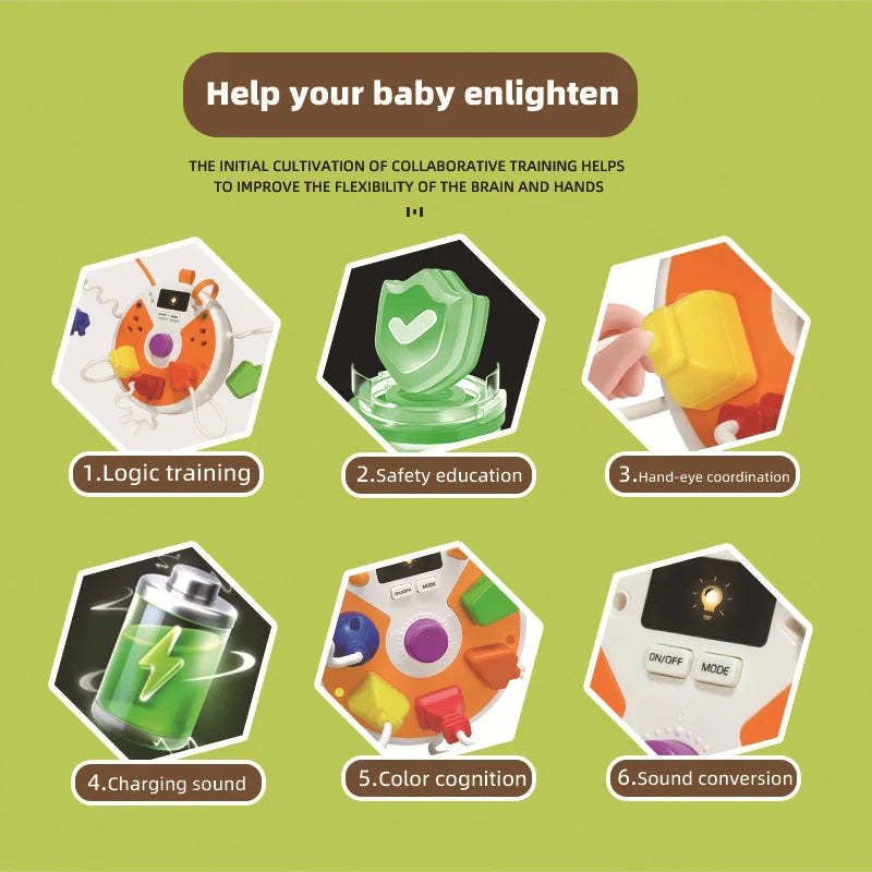 Light Up Busy Board – Motor Skills & Development – Activity Board