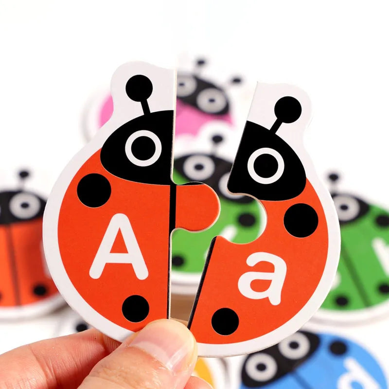 Wooden Letter Matching Game – Learning & Play – Alphabet Puzzle