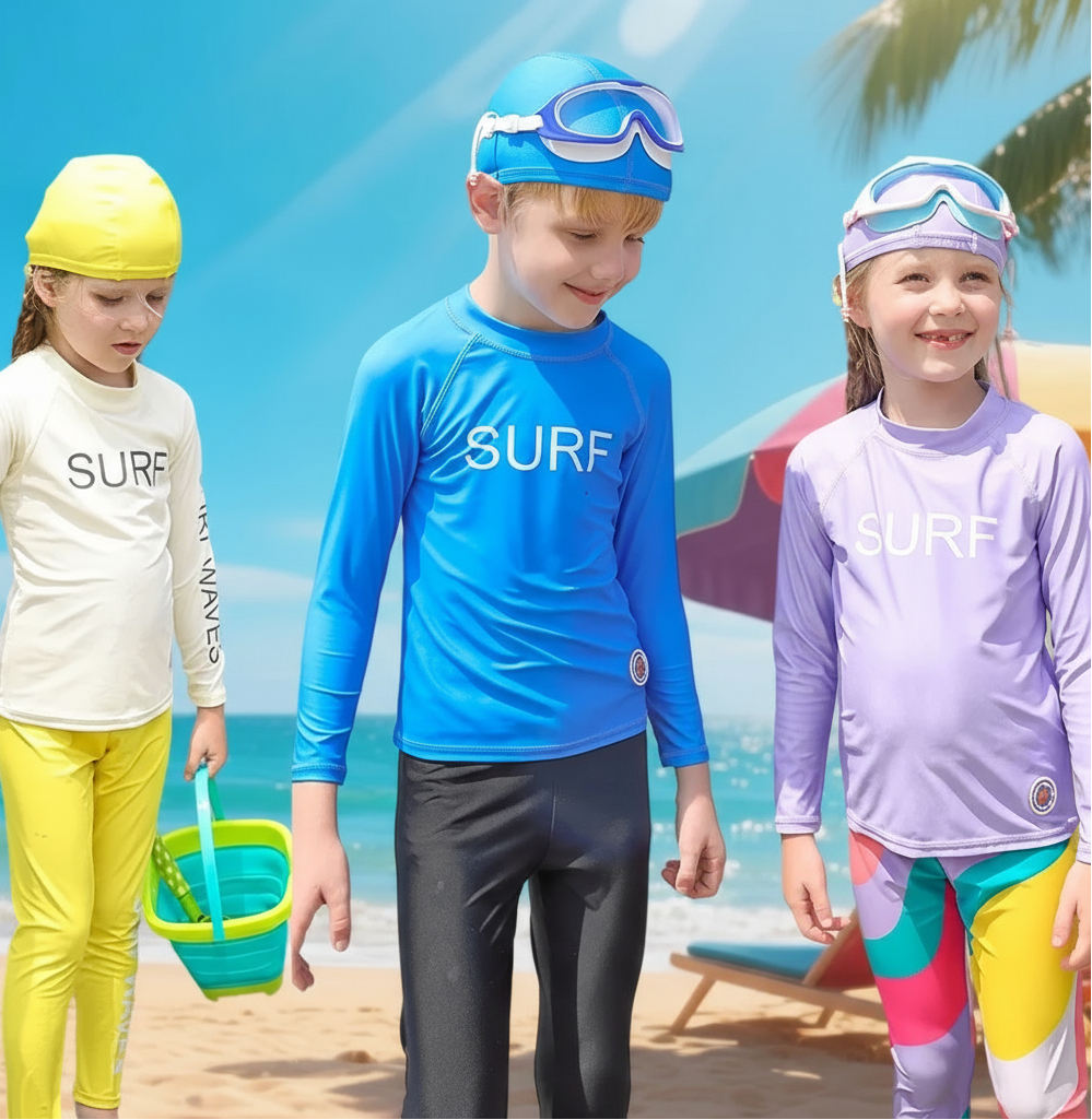 SunShield – Protective & Flexible – Children's Long-Sleeved Surf Shirt with UPF 50+