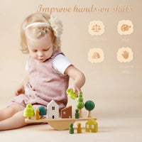 Thumbnail for Wooden Forest Blocks – Creativity & Development – Wooden Stacking Blocks Set