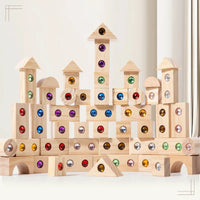Thumbnail for Rainbow Gem Stacking Blocks – Creative & Educational – Wooden Stacking Blocks Set