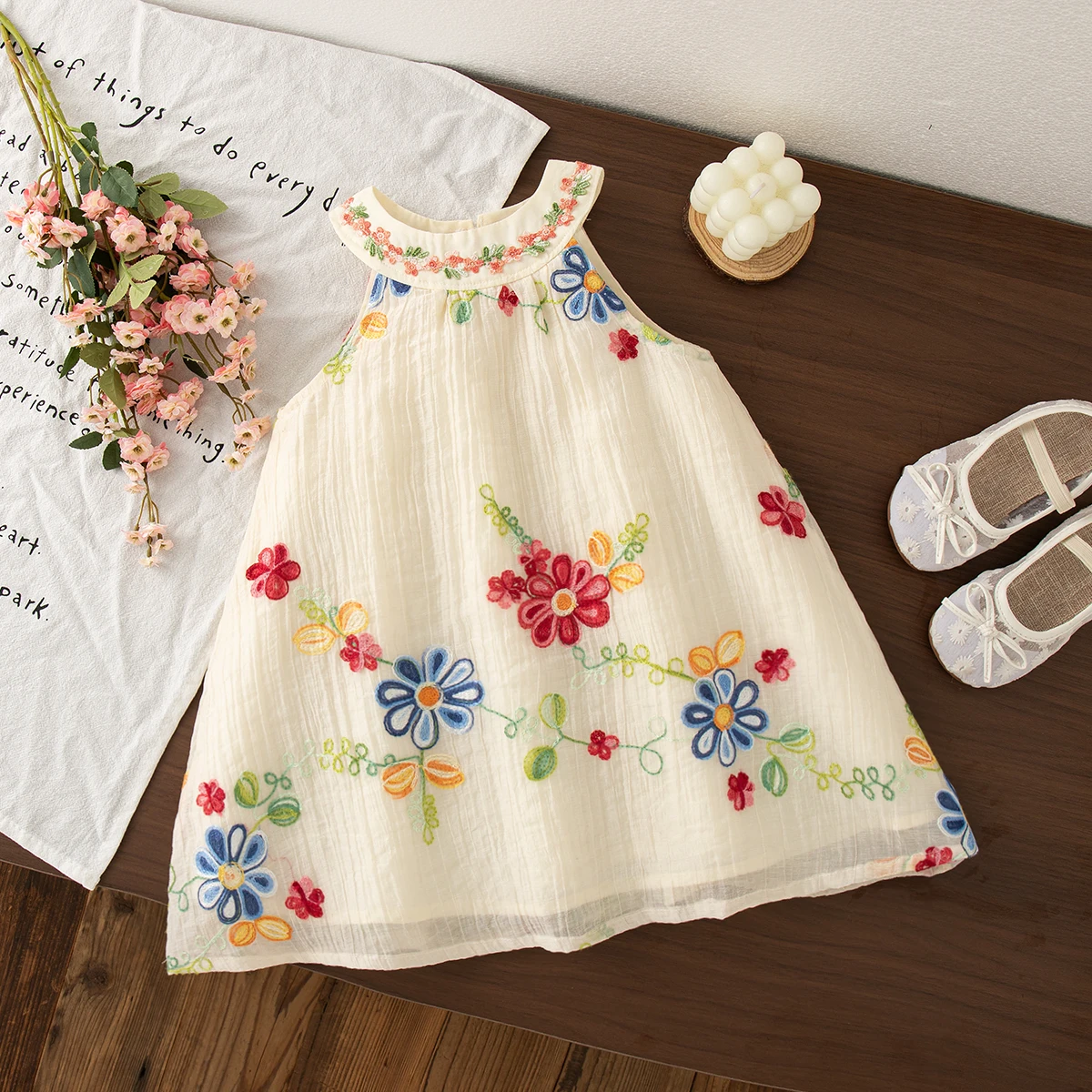 MiniFlora – Lightweight & Charming – Embroidered Dress for Toddler Girls