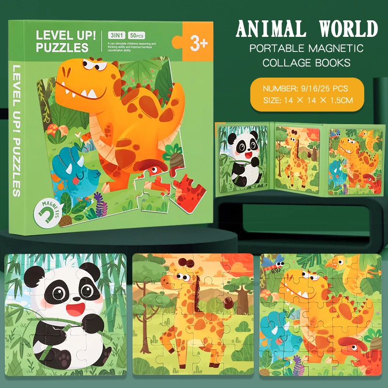 Magnetic Puzzle Book™ – Animal Friends Fun - Magnetic Puzzle Book