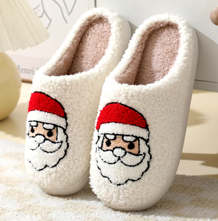 Northern Lights Kids - Warm & Festive - Plush patterned Christmas slippers