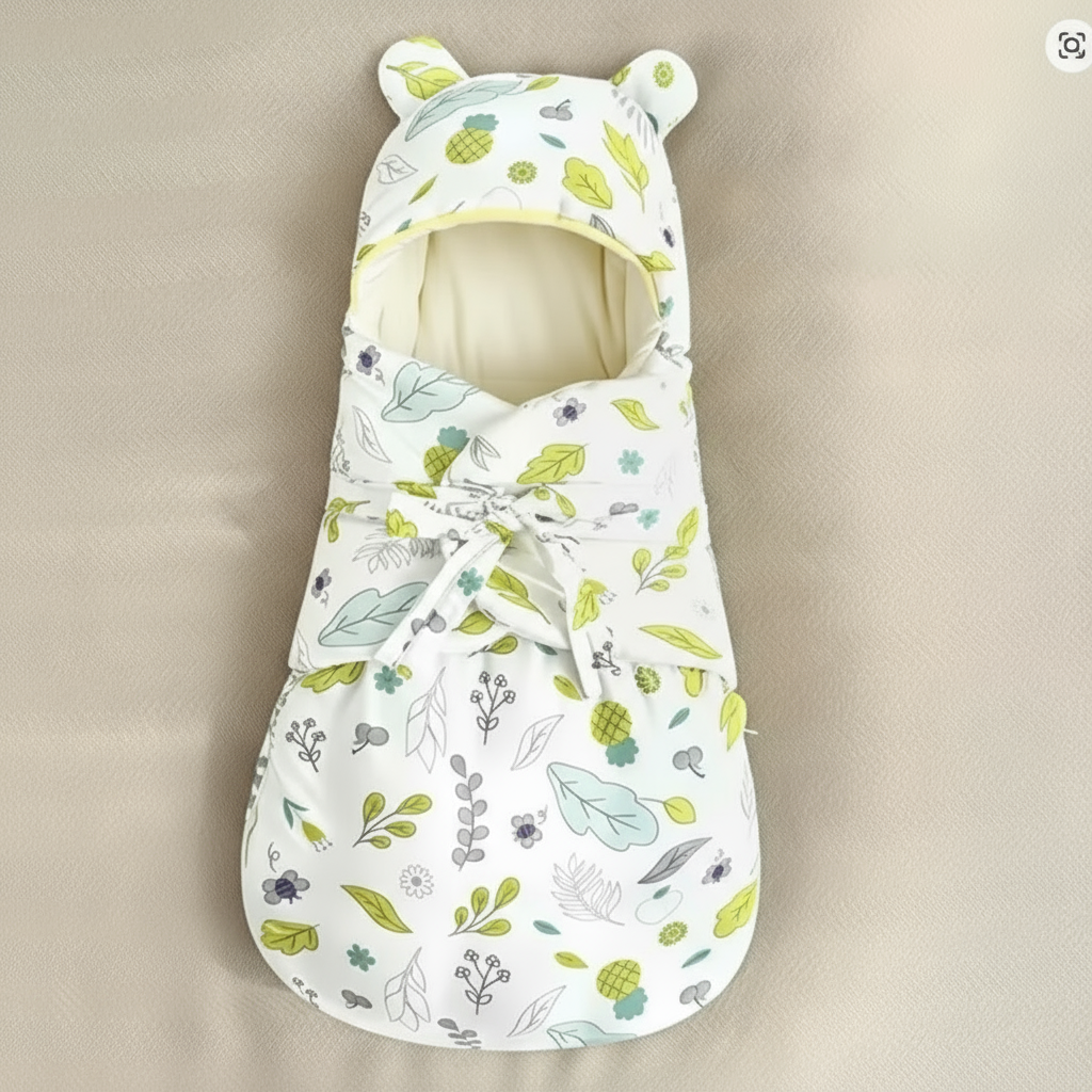 SnuggleBear – Comfort & Convenience – Cotton baby swaddle blanket for swaddling