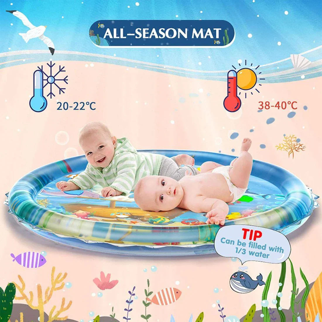 TinyWave – Cheerful & Developmental – Baby Sensory Water Mat