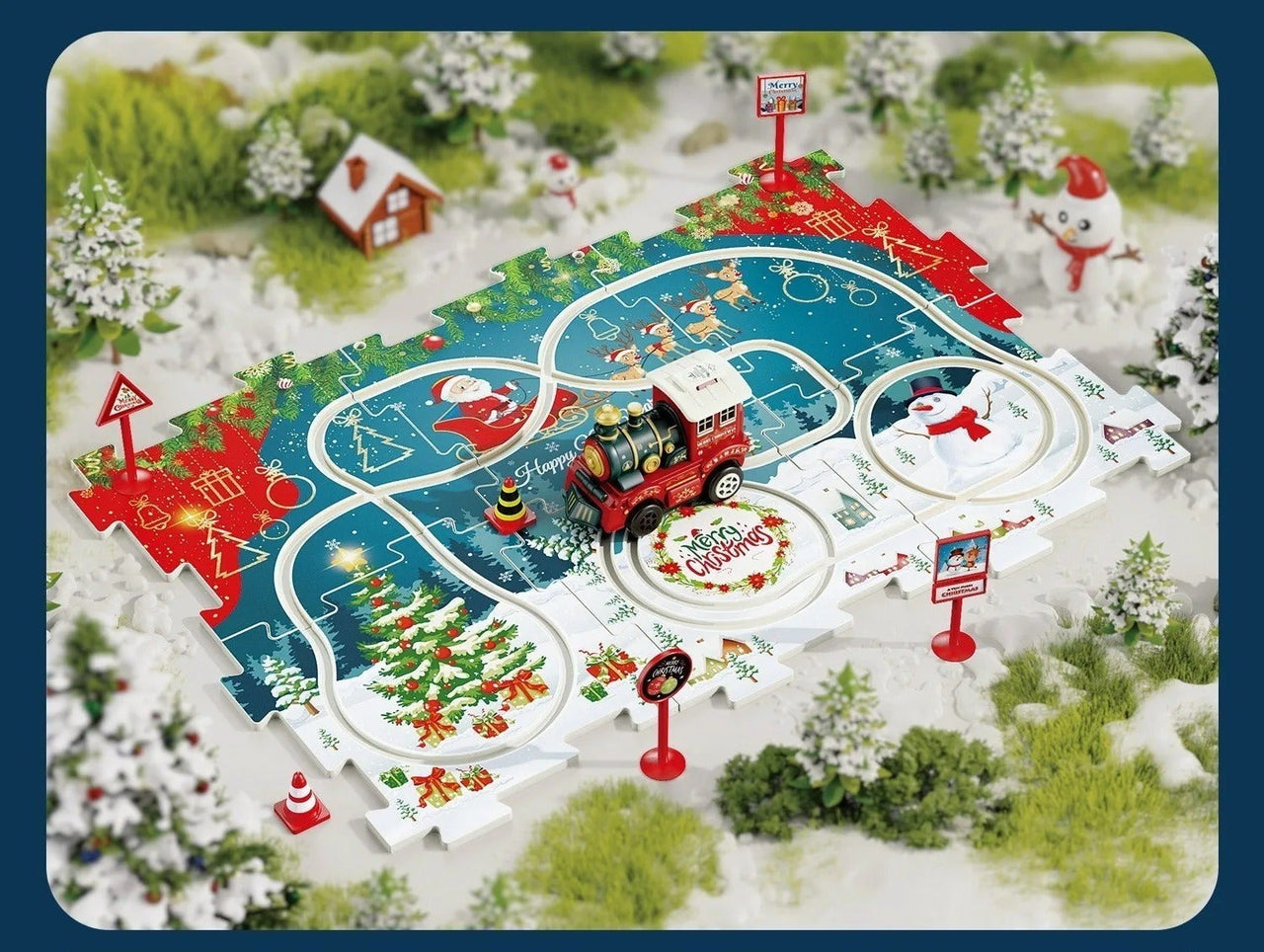 DIY Xmas Train Track™ - Build your own Christmas wonderland - Christmas Train puzzle