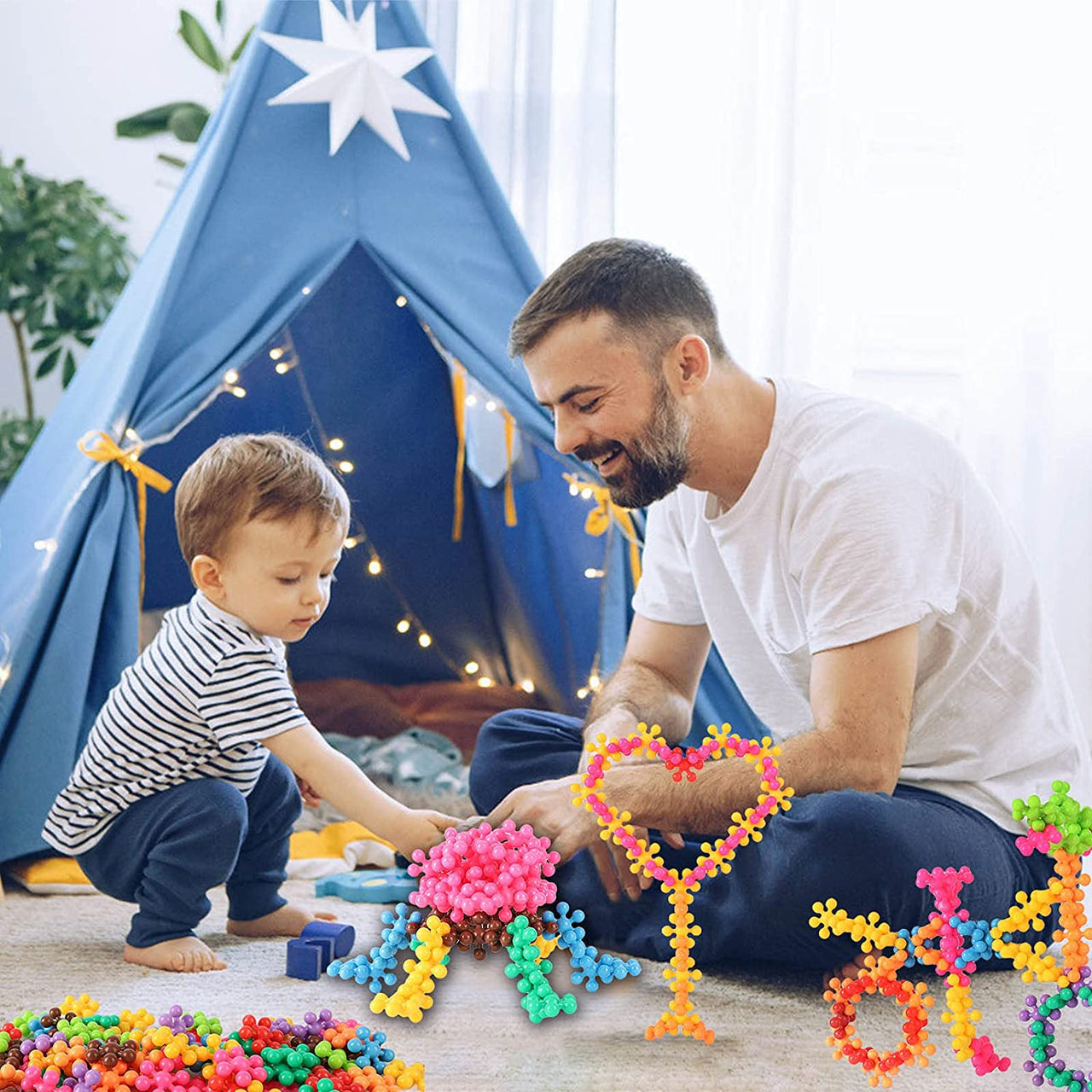 3D Building Blocks™ - Developing creativity - Snowflake building blocks