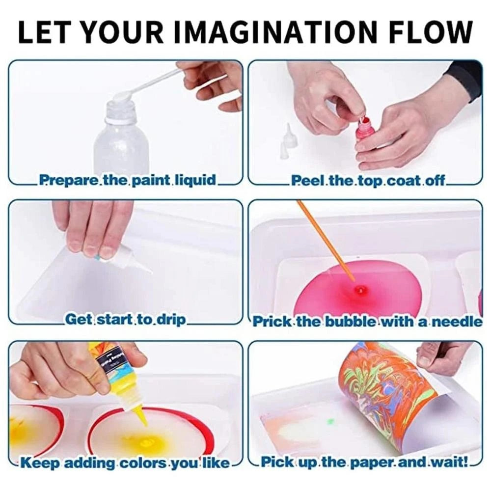 Water Marbling Paint Set™ - colourful water-based artwork | Paint pack